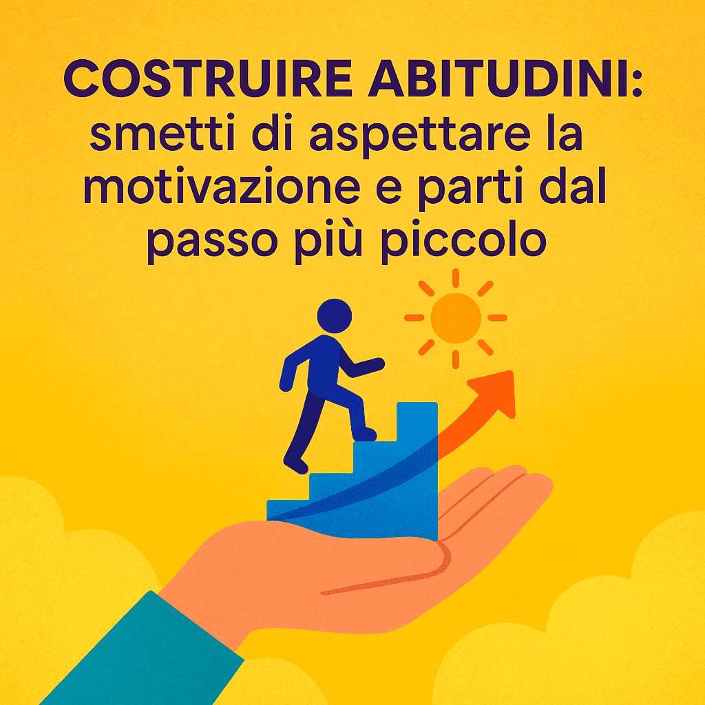 Costruire abitudini: smetti di aspettare la motivazione e parti dal passo più piccolo