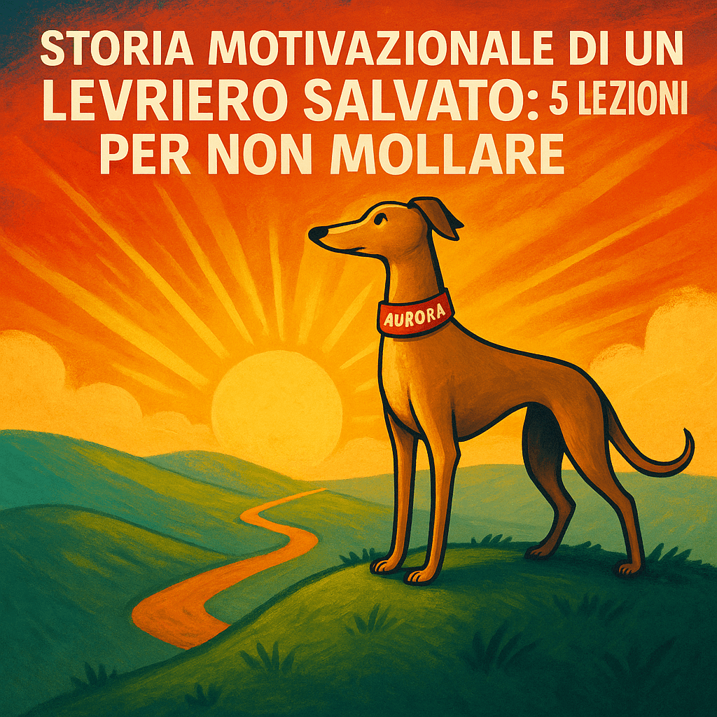 Storia motivazionale di un levriero salvato: 5 lezioni per non mollare