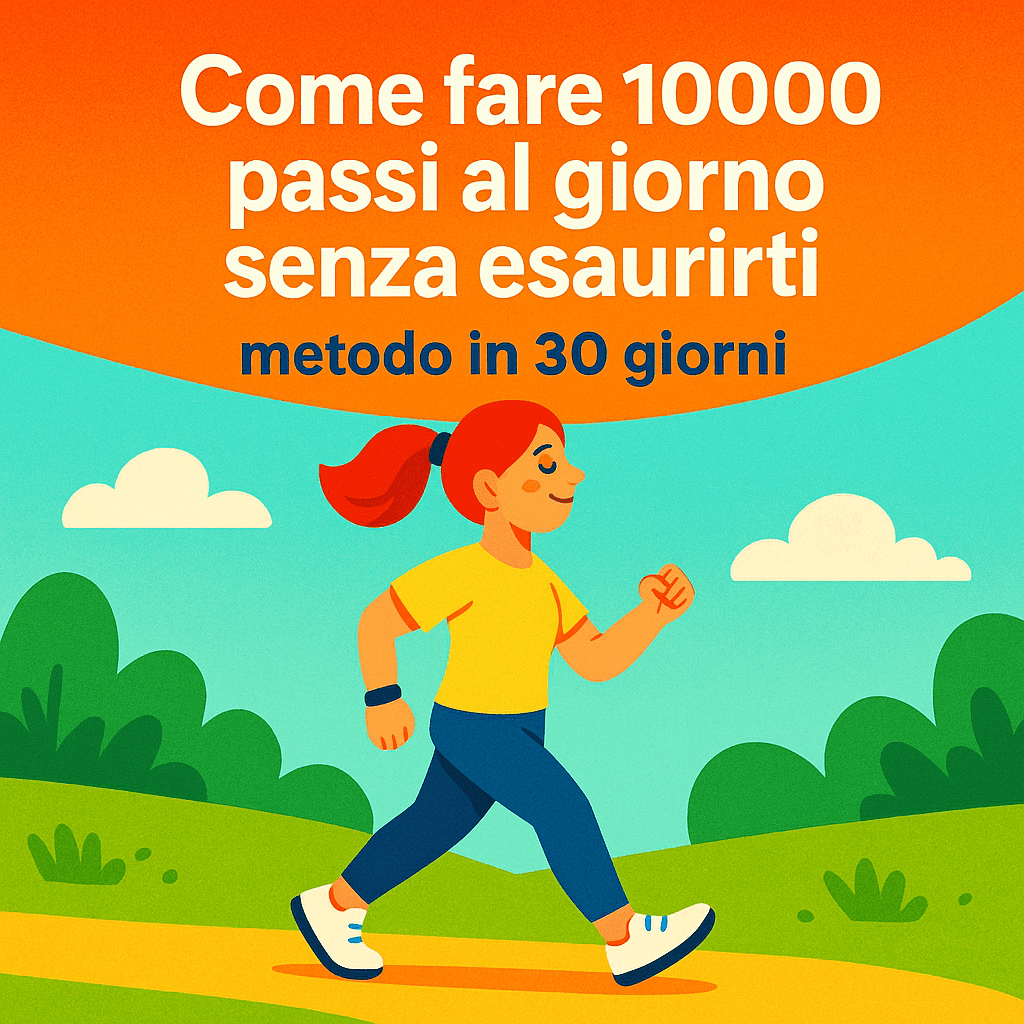 Come fare 10000 passi al giorno senza esaurirti: metodo in 30 giorni
