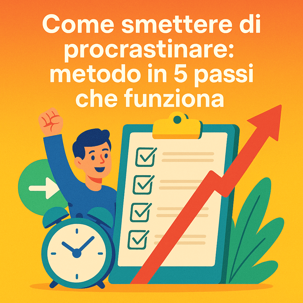 Come smettere di procrastinare: metodo in 5 passi che funziona davvero